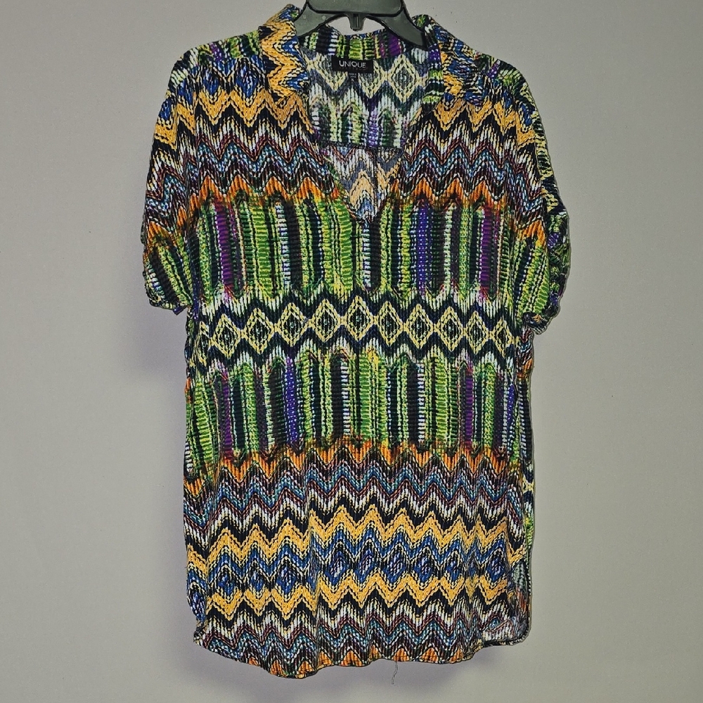 Unique Spectrum Vibrant Patterned Top